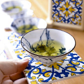 ヴィンテージ ポルトガル アズーレホ ドリンクコースター タイル