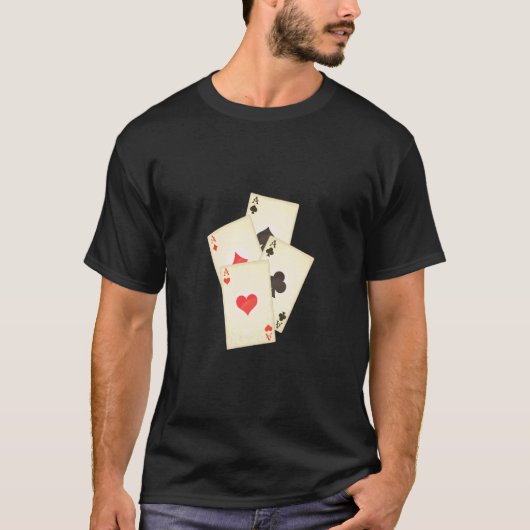 ヴィンテージ ポーカー フォーエース Tシャツ (正面)