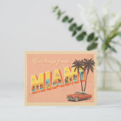 ヴィンテージ「マイアミからの挨拶」 ポストカード (スタンド正面)