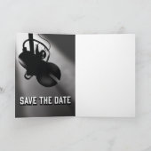 ヴィンテージ マイクロフォン Save the Date ノートカード (内部)