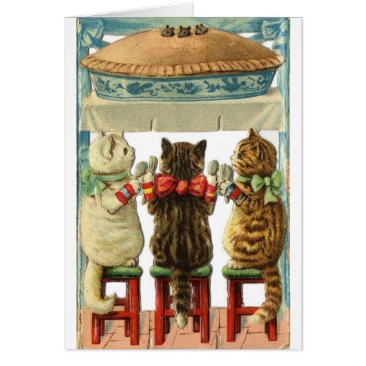 ヴィンテージ-マウスパイの準備ができた子ネコ (正面)