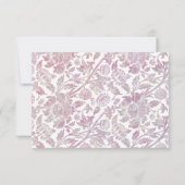 ヴィンテージ・マウブの花柄 レスポンスカード (裏面)