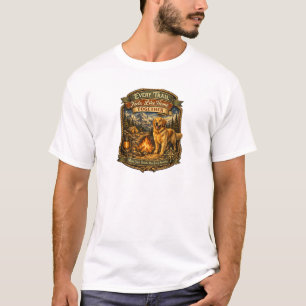 ヴィンテージ マウンテン アドベンチャー ドッグ ラバーデザイン Tシャツ