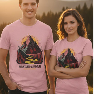 ヴィンテージ マウンテン アドベンチャー レッドトーン アウトドア トライブレンドＴシャツ