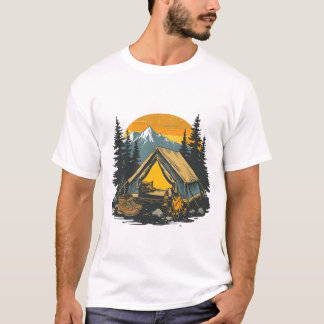 ヴィンテージ マウンテン キャンプ テント ワイルドネス アウトドア L Tシャツ