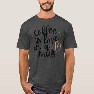 ヴィンテージ マグカップに込めた愛 コーヒー Tシャツ