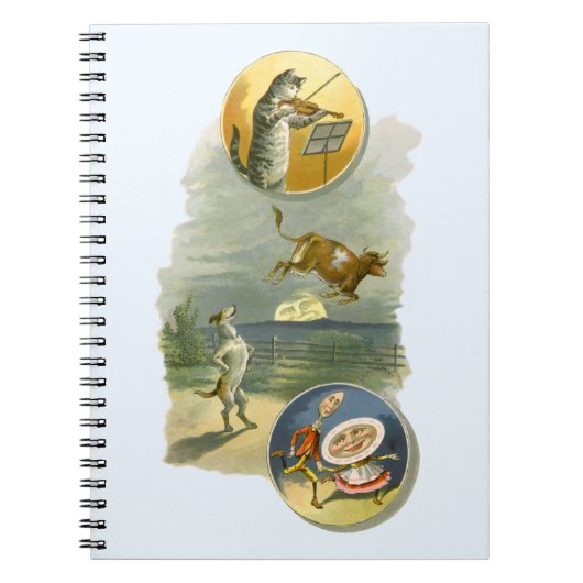 ヴィンテージ マザーグース ナーサリーライム ヘイ ディドル ノートブック (正面)