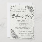 ヴィンテージ・マザーフッドを称える、母の日ブランチ 招待状 (正面)