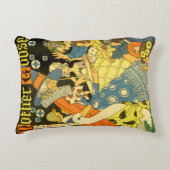 ヴィンテージ・マザー・グースの絵本を読む子供たち アクセントクッション (正面)