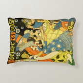 ヴィンテージ・マザー・グースの絵本を読む子供たち アクセントクッション (裏面)