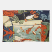 ヴィンテージ・マジシャン・カーター・ザ・グレート・マジック・ショー キッチンタオル (横)