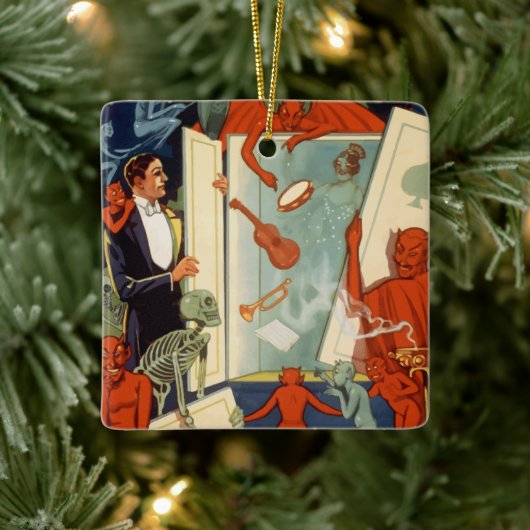 ヴィンテージ・マジシャン・カーター・ザ・グレート・マジック・ショー セラミックオーナメント (ツリー)