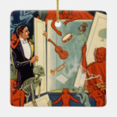 ヴィンテージ・マジシャン・カーター・ザ・グレート・マジック・ショー セラミックオーナメント (裏面)