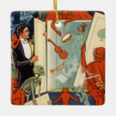 ヴィンテージ・マジシャン・カーター・ザ・グレート・マジック・ショー セラミックオーナメント (正面)