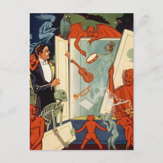 ヴィンテージ・マジシャン・カーター・ザ・グレート・マジック・ショー ポストカード (正面)