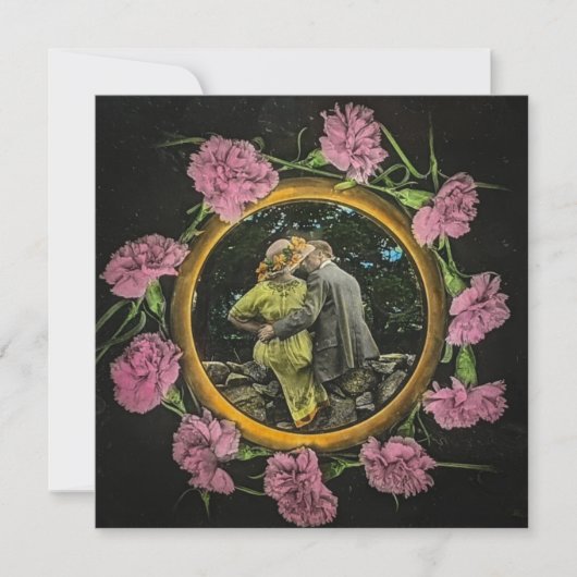ヴィンテージ・マジックランタン 彼がプロポーズした 1900年代初頭 招待状 (正面)
