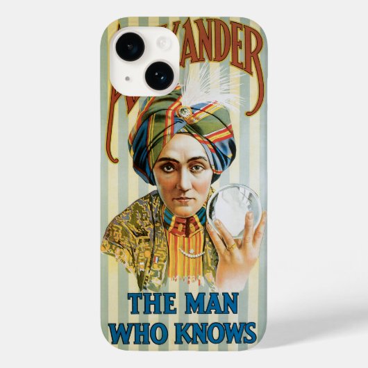 ヴィンテージ・マジック・ポスター、アレクサンダー、知る人ぞ知る人 Case-Mate iPhoneケース (裏面)