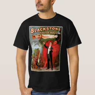 ヴィンテージ マジック ポスター グレート ブラックストーン マジシャン Tシャツ