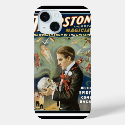 ヴィンテージ・マジック・ポスター、サーストン、偉大な魔術師 Case-Mate iPhoneケース (裏面)