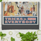 ヴィンテージ・マジック・ポスター、ダンテ・ザ・マジシャン キッチンタオル (折り畳み)