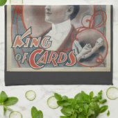 ヴィンテージ・マジック・ポスター、ハリー・フーディニ キッチンタオル (折り畳み)