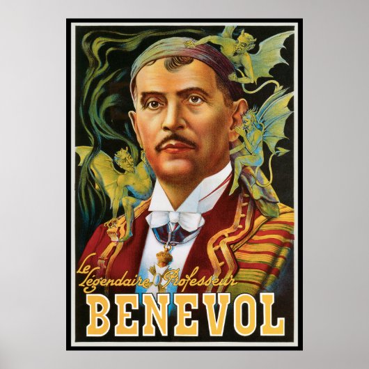 ヴィンテージ・マジック・ポスター、伝説の教授ベネヴォル ポスター (正面)