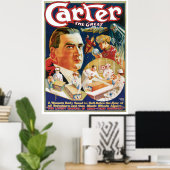 ヴィンテージ・マジック・ポスター、偉大なマジシャン・カーター ポスター (ホームオフィス)