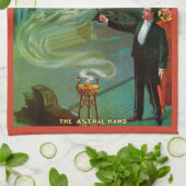 ヴィンテージ・マジック・ポスター、謎のマジシャン カーター キッチンタオル (折り畳み)