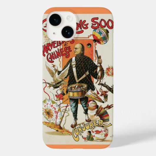 ヴィンテージ・マジック・ポスター、魔術師チョン・リン・スー Case-Mate iPhoneケース (裏面)