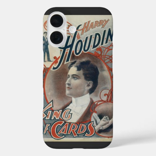 ヴィンテージ マジック ポスター、魔術師ハリー・フーディニ Case-Mate iPhoneケース (裏面)