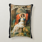 ヴィンテージ・マジック・ポスター、魔術師フレデリック・バンクロフト アクセントクッション (裏面(縦))