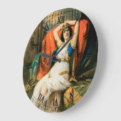 ヴィンテージ・マジック・ポスター、魔術師フレデリック・バンクロフト ラージ壁時計 (傾斜)