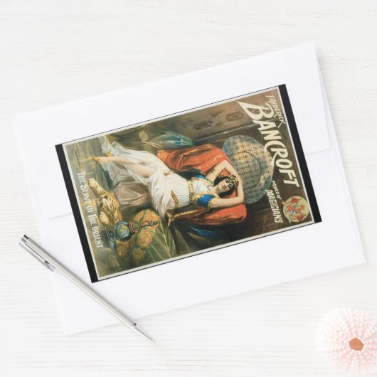 ヴィンテージ・マジック・ポスター、魔術師フレデリック・バンクロフト 長方形シール (封筒)