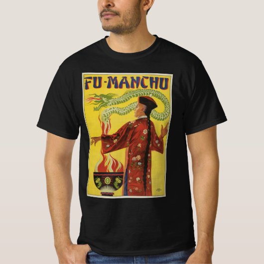 ヴィンテージ マジック ポスター 魔術師フーマンチュー Tシャツ (正面)