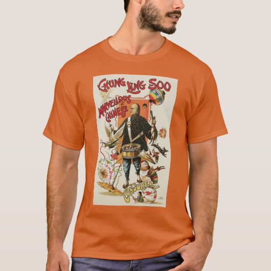 ヴィンテージ マジック ポスター、魔術師 チャン・リン・スー Tシャツ (正面)