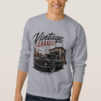 ヴィンテージ・マスタング ルート66 ガレージサンセット グラフィックTシャツ スウェットシャツ