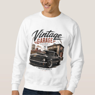 ヴィンテージ・マスタング ルート66 ガレージサンセット グラフィックTシャツ スウェットシャツ