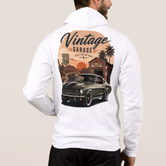 ヴィンテージ・マスタング ルート66 ガレージサンセット グラフィックTシャツ パーカ