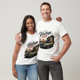 ヴィンテージ・マスタング ルート66 ガレージサンセット グラフィックTシャツ Tシャツ