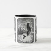 ヴィンテージ·マッコウクジラ·ブリーチング、海洋生物 マグカップ (中央)