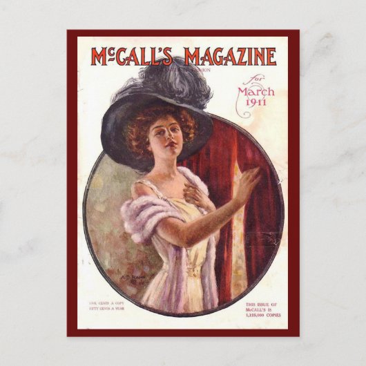 ヴィンテージ・マッコールズ誌1911年3月 ポストカード (正面)