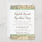 ヴィンテージ・マップ・イブニング・インビテーション 招待状 (正面)