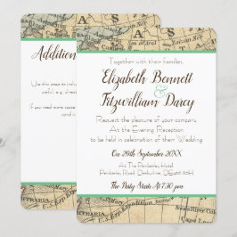 ヴィンテージ・マップ・イブニング・インビテーション 招待状