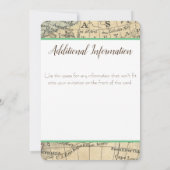 ヴィンテージ マップ 追加情報カード 招待状 (裏面)