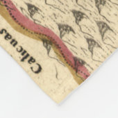 ヴィンテージ·マップ(1657) フリースブランケット (角)