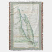ヴィンテージ·マップ（1877年） スローブランケット (正面縦)