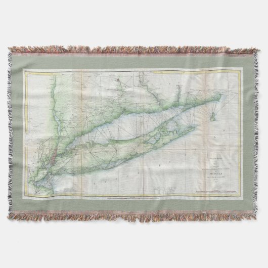 ヴィンテージ·マップ（1877年） スローブランケット (正面)