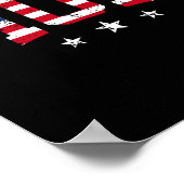 ヴィンテージ ママ 母の日 アメリカンママ アメリカ国旗 4日 ポスター (角)
