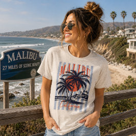 ヴィンテージ マリブ カリフォルニア ポスター トライブレンドTシャツ