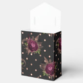 ヴィンテージ マルサラとローズゴールドの花模様 フェイバーボックス (オープン)